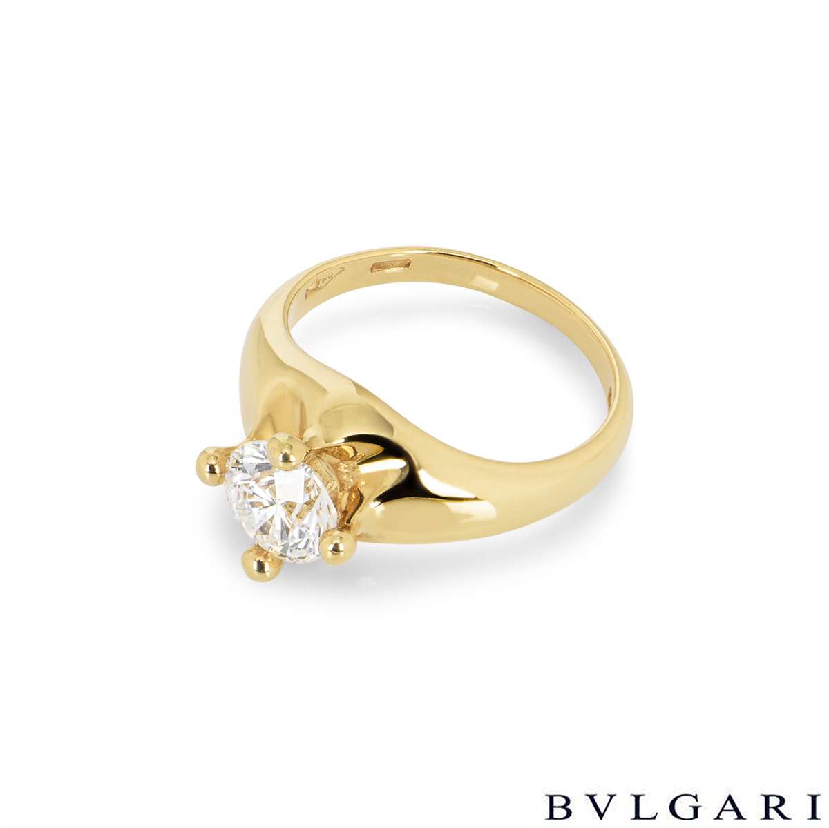 Bvlgari Yellow Gold Corona Diamond Ring 1.00ct F/VS1